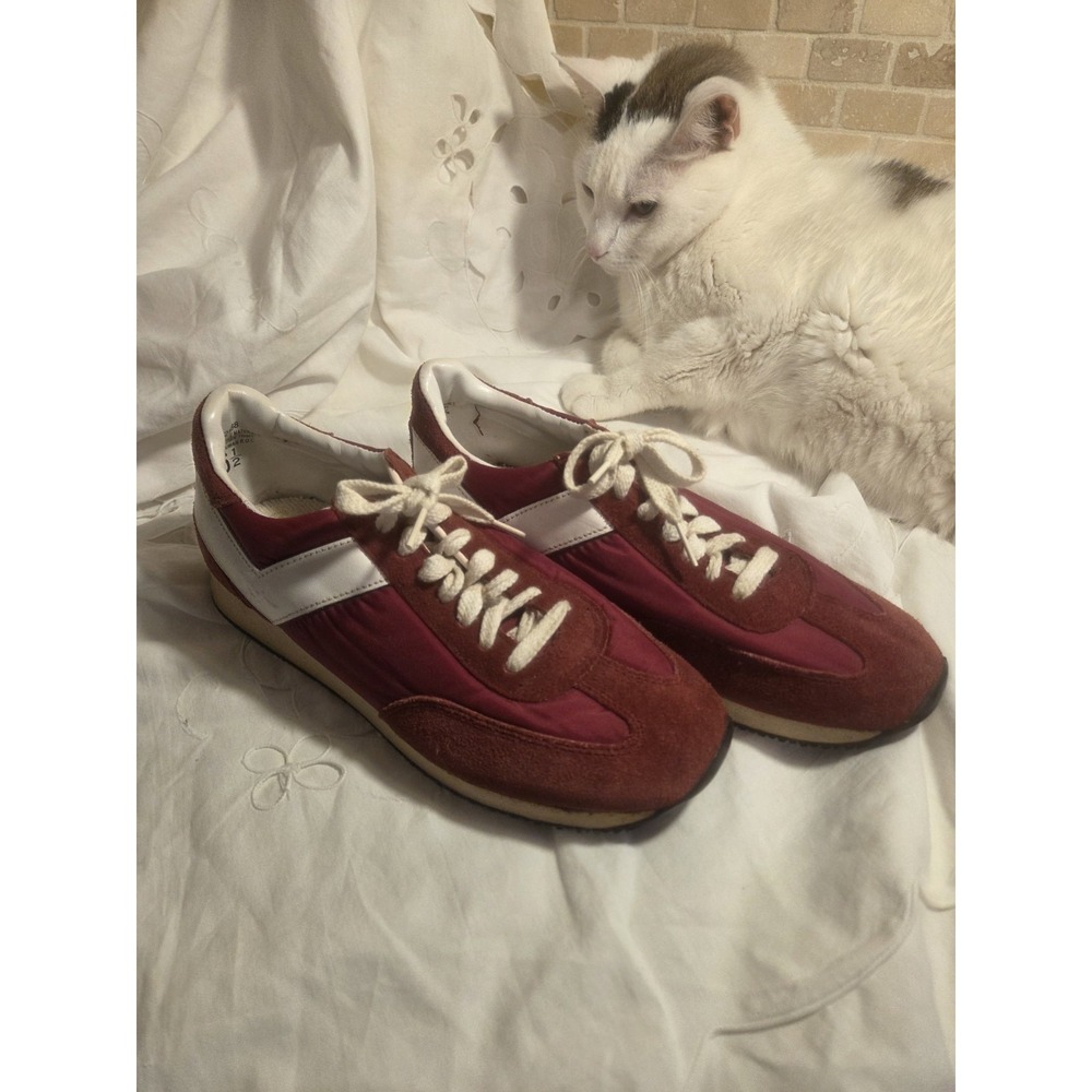 Vintage Suede Maroon PONY Sneakers Womens 6.5